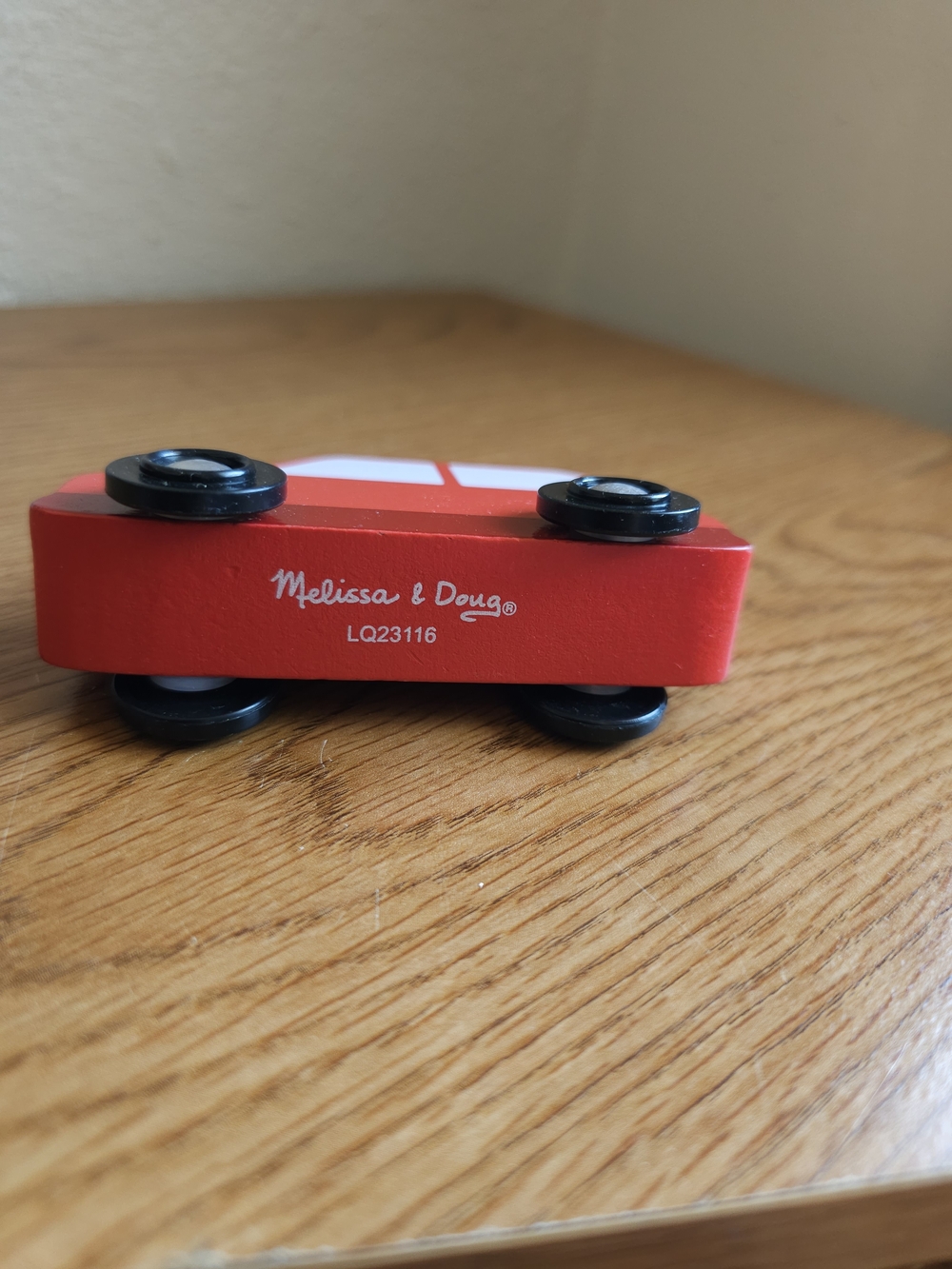 4/$10 Melissa & Doug Wooden Red Car Toy Vehicle 2.5 Inch - Picture 5 of 5
